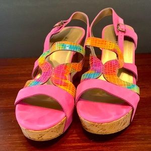 Platform sandals, size 10N
